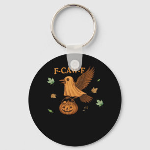 F-Caw-F Halloween Retro Classic Key Ring