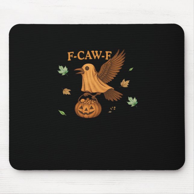 F-Caw-F Halloween Retro Classic Mouse Pad (Front)