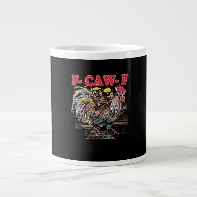 F-Caw-F Hei Hei Moana Rooster Classic Funny Graphi Large Coffee Mug (Front)
