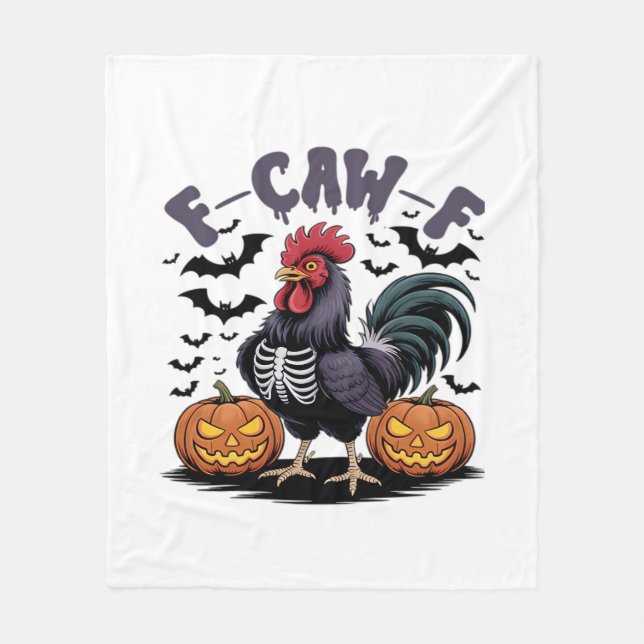 F Caw F Humor Crow Gothic Funny Style Fleece Blanket (Front)