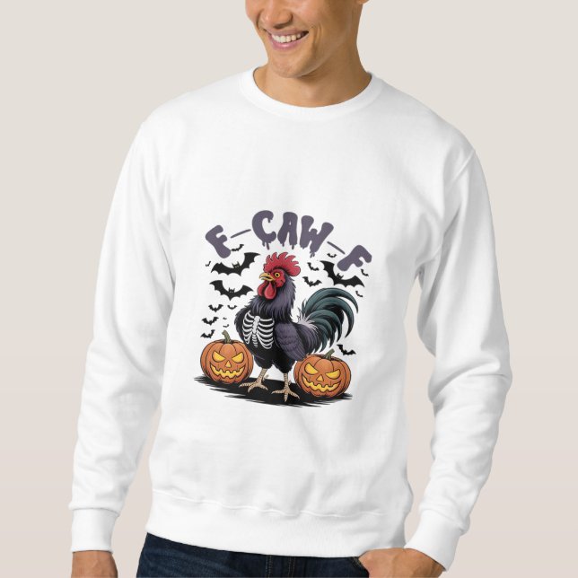 F Caw F Humor Crow Gothic Funny Style Sweatshirt (Front)