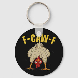 F-Caw-F Humor Gothic Crow Funny Aesthetic Style Key Ring