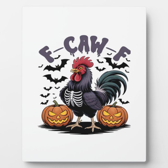 F-Caw-F Humour Crow Funny Gothic Plaque (Front)