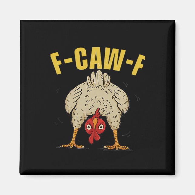 F-Caw-F Humour Gothic Crow Funny Aesthetic Style Magnet (Front)