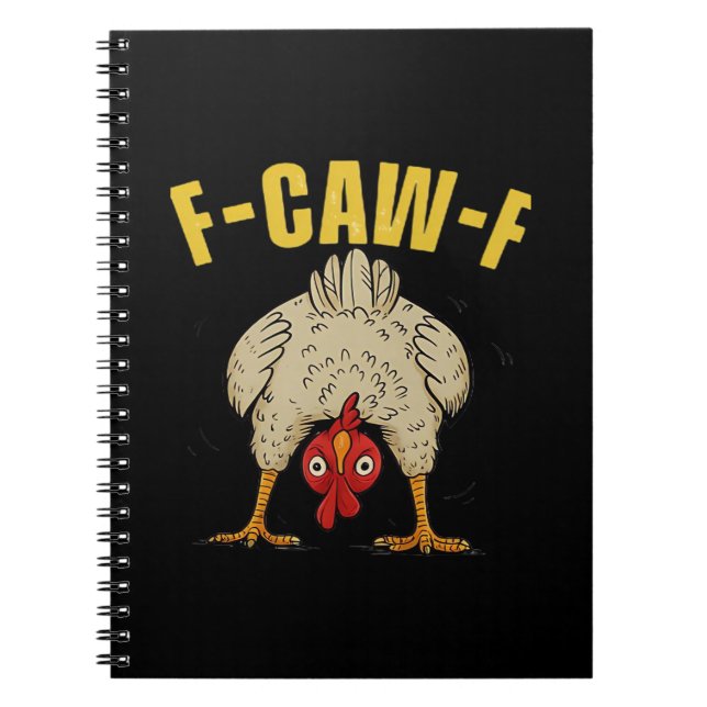 F-Caw-F Humour Gothic Crow Funny Aesthetic Style Notebook (Front)
