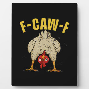 F-Caw-F Humour Gothic Crow Funny Aesthetic Style Plaque