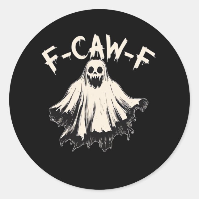 F-Caw-F Humour Retro Classic Classic Round Sticker (Front)