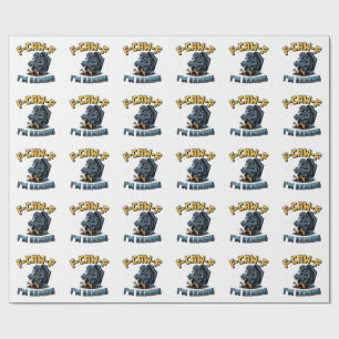 F-Caw-F I'm Gaming Funny Raven Crow Meme   Wrapping Paper
