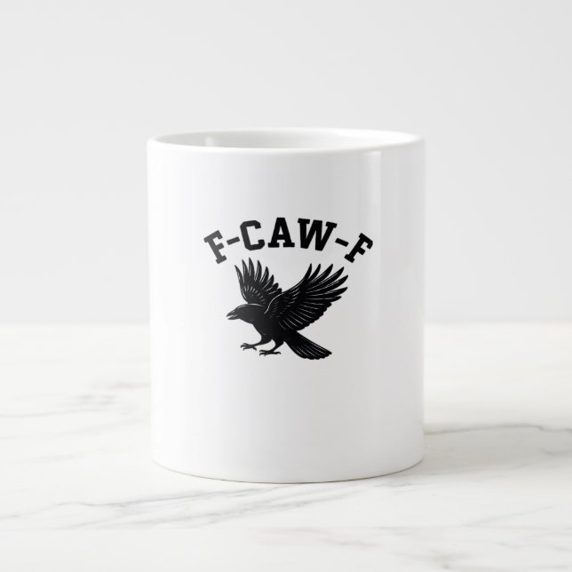 F-Caw-F Meme Funny Trendy Large Coffee Mug (Front)