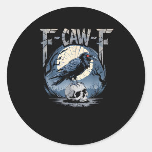 F-Caw-F Minimal Clean Classic Round Sticker