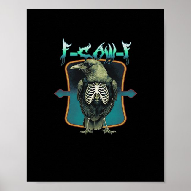F-Caw-F Minimal Design Poster (Front)