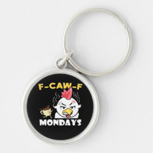 F-Caw-F Mondays Classic Minimal Clean Key Ring