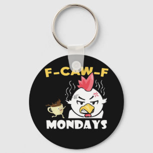 F-Caw-F Mondays Classic Minimal Clean Key Ring