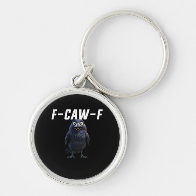 F Caw F Raven Funny Gear Creative Style Key Ring (Front)