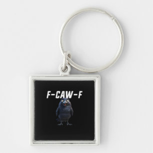 F-Caw-F Raven Funny Raven F-Caw-F Gear Creative St Key Ring