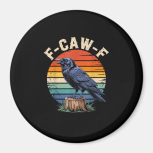F-Caw-F Raven Moon Gothic Halloween Crow Bird Love Magnet