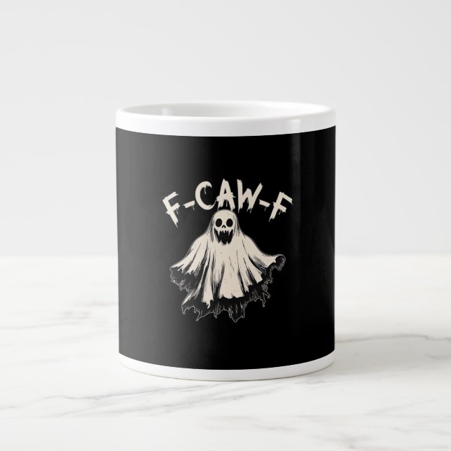F-Caw-F Raven Retro Classic Large Coffee Mug (Front)