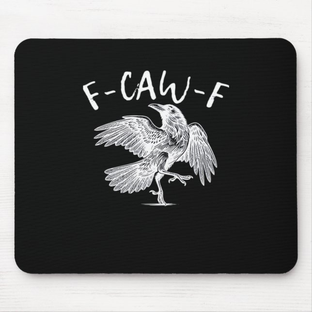 F-Caw-F Raven Retro Classic Mouse Pad (Front)