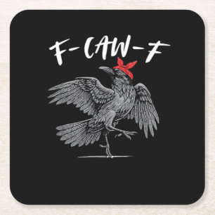 F-Caw-F Retro Classic Square Paper Coaster
