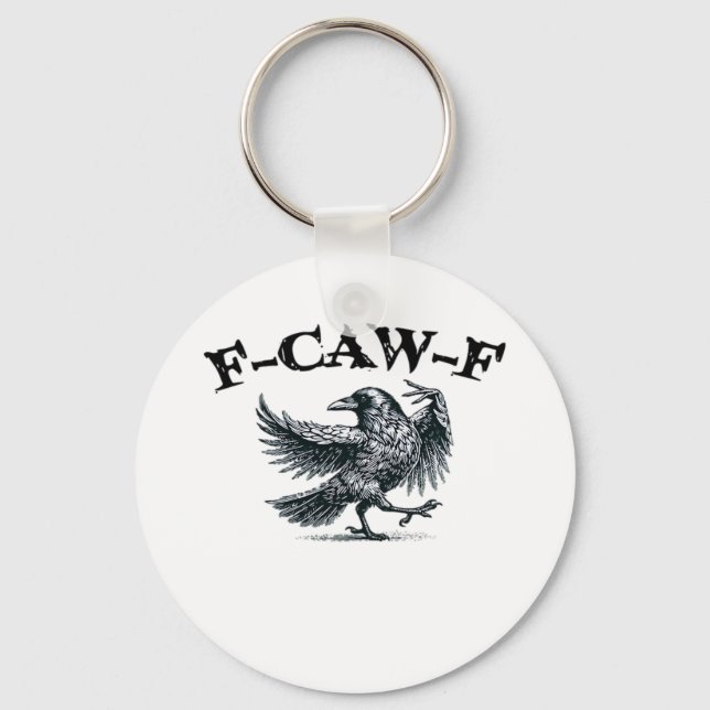 F-Caw-F Retro Style Key Ring (Front)