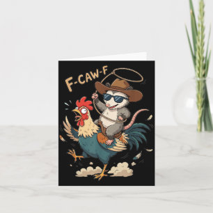 F-Caw-F Rooster Meme Funny Sarcastic Humour Quote Card