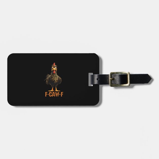 F-Caw-F Simple Clean Luggage Tag (Front Horizontal)
