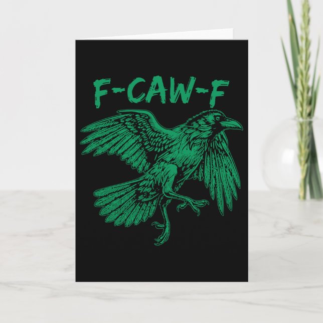 F-caw-f St Patrick Day Fcawf Chicken Rooster Sarca Card (Front)
