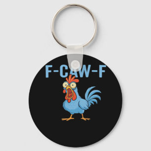 F-Caw-F Swearing Chicken Classic Retro Style Key Ring