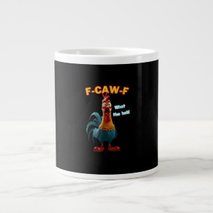 F-Caw-F The Funny Chicken Humour F-Caw-F Rooster Large Coffee Mug