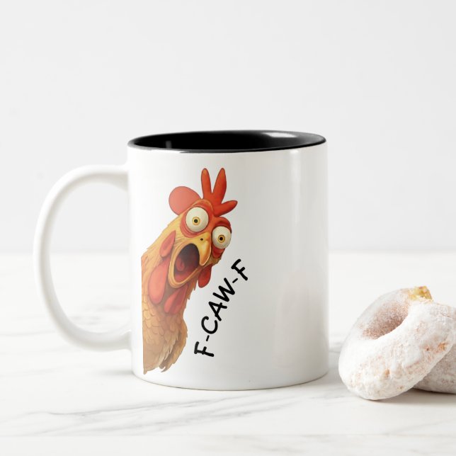 F-CAW-F  Two-Tone COFFEE MUG (With Donut)
