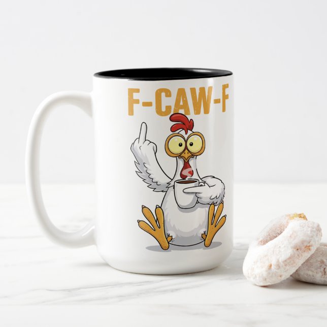F-CAW-F  Two-Tone COFFEE MUG (With Donut)