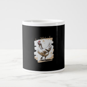 F-Caw-F Vintage Graphic Large Coffee Mug