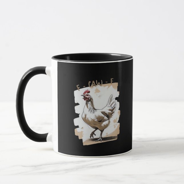 F-Caw-F Vintage Graphic Mug (Left)