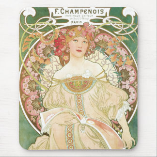 F Champenios by Alphonse Mucha Mouse Pad