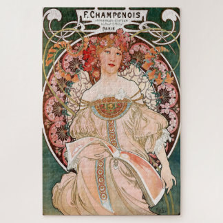 F. Champenois Imprimeur-Éditeur by Alphonse Mucha Jigsaw Puzzle