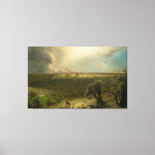 F. CHURCH - Jerusalem from the Mount of Olive 1870 Canvas Print