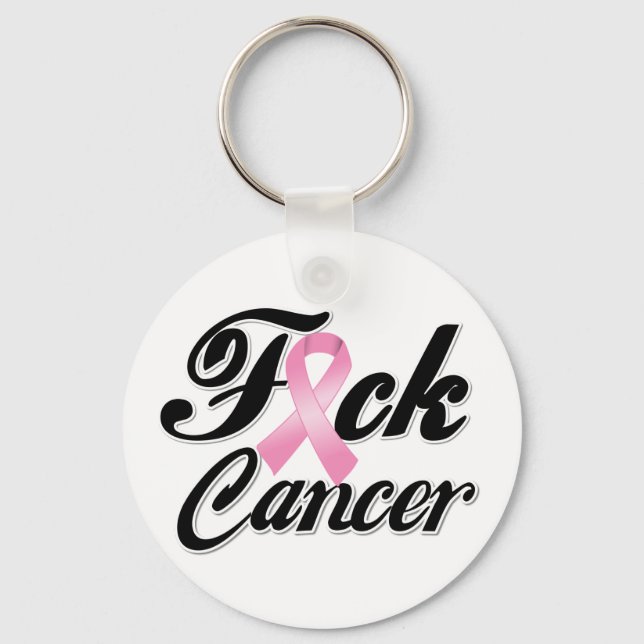F*CK Breast Cancer Shirts Key Ring (Front)