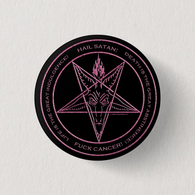 F*CK CANCER! Baphomet pin (Front)