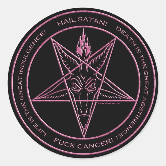 F*CK CANCER! Baphomet sticker (Front)