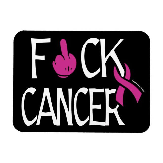 F#CK CANCER...Breast Cancer Magnet (Horizontal)