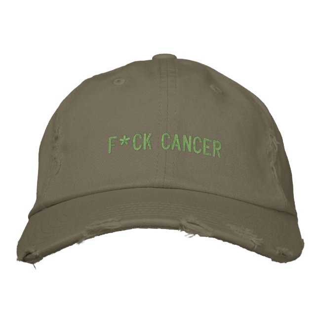 F*CK CANCER EMBROIDERED BASEBALL CAP (Front)