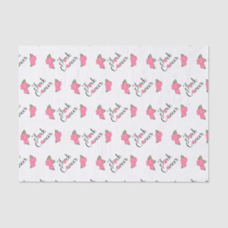 F*ck Cancer Script with Pink Roses Tissue Paper