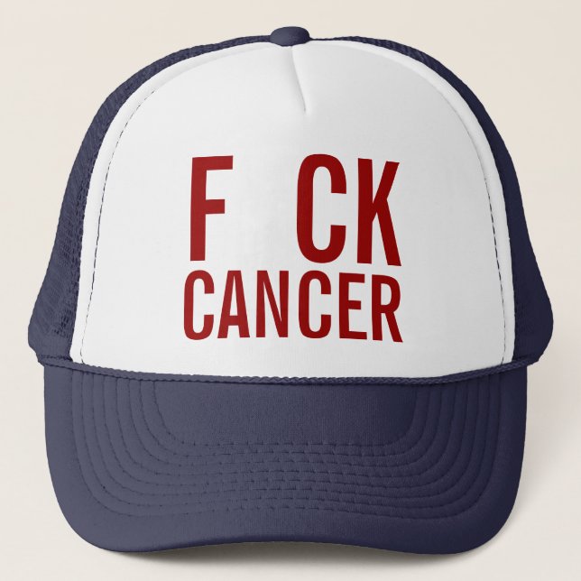 F CK CANCER TRUCKER HAT (Front)