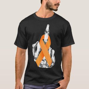 F%ck Leukaemia Cancer Middle Finger Leukaemia Awar T-Shirt