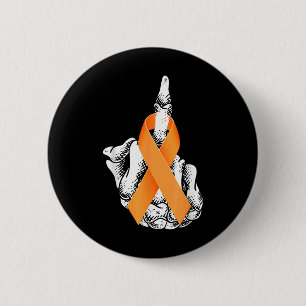 F%ck Leukemia Cancer Middle Finger Leukemia Awaren 6 Cm Round Badge
