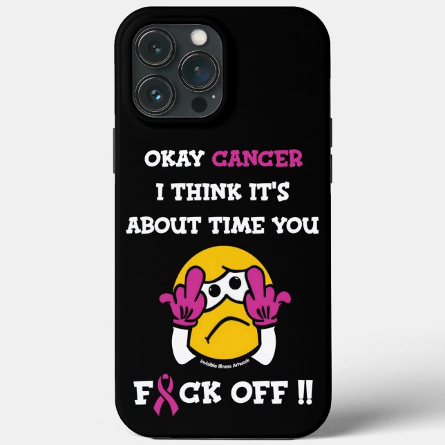 F#CK OFF...Breast Cancer Case-Mate iPhone Case (Back)