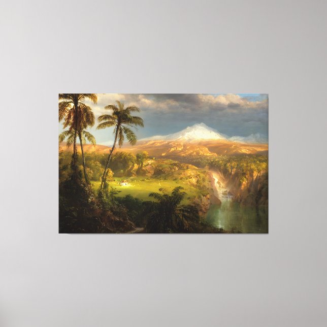  F. E. CHURCH - Passing Shower in the Tropics 1872 Canvas Print (Front)