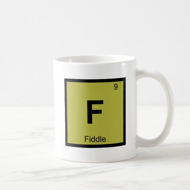 F - Fiddle Music Chemistry Periodic Table Coffee Mug (Right)