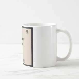 F - Flautas Chemistry Periodic Table Symbol Coffee Mug