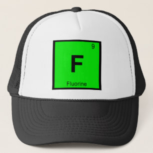 F - Fluorine Chemistry Periodic Table Symbol Trucker Hat
